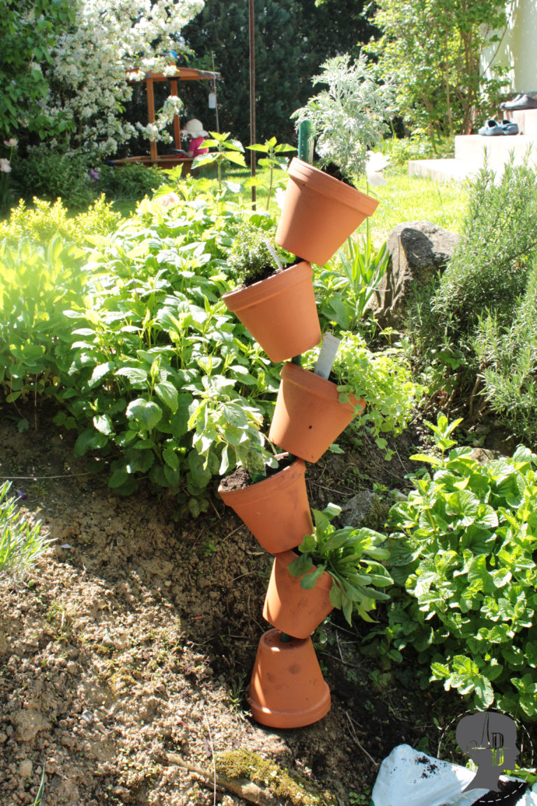 DIY Kreativer Garten mit Tontöpfen
